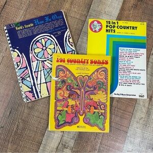 Vintage Organ Pop Country Song Music Book Bundle Notes